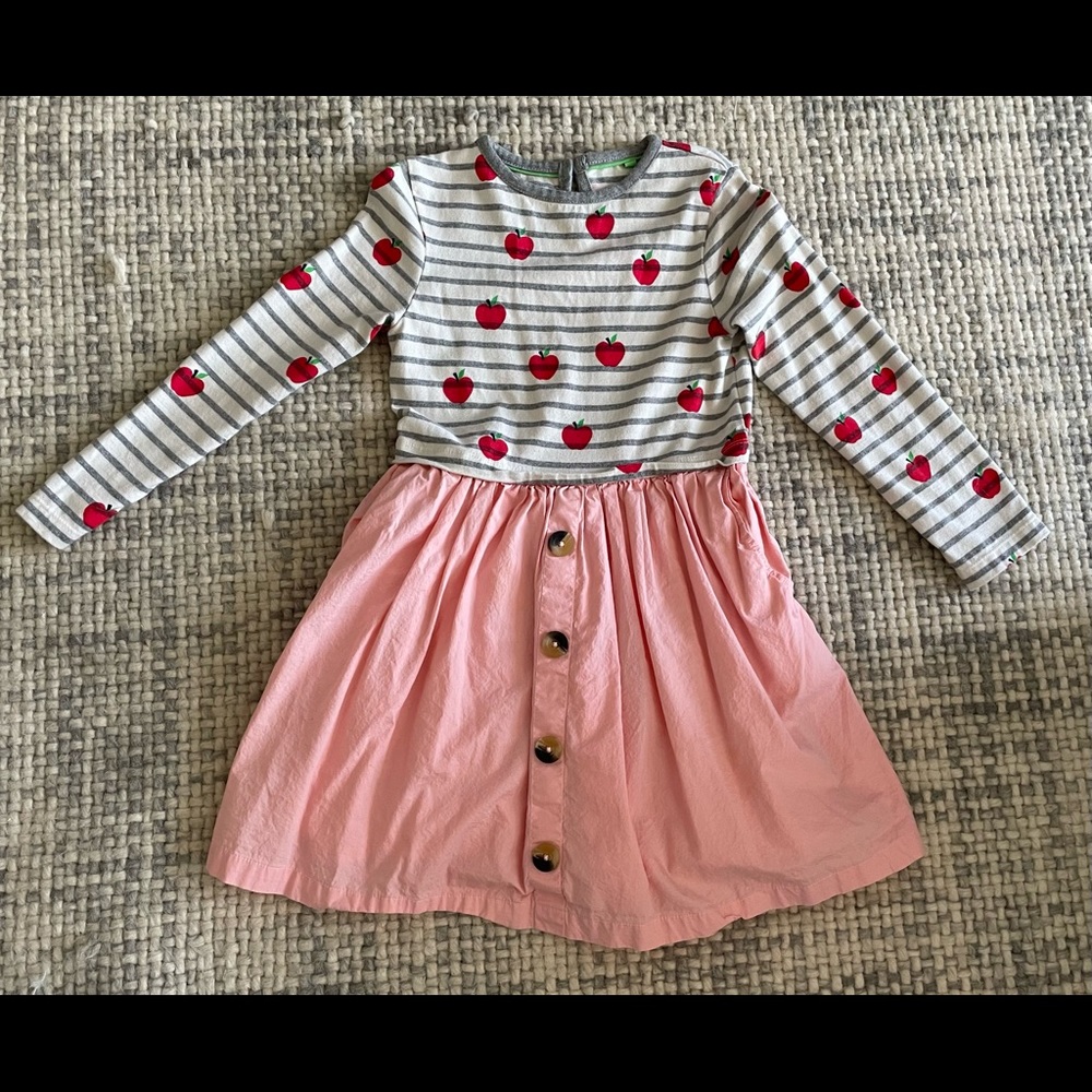 EUC Mini Boden Apple Dress 6-7Y